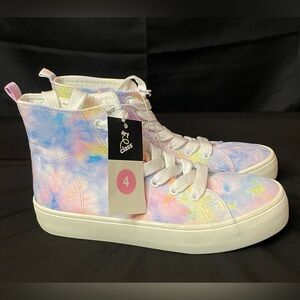 NEW Kids Girls Tie-Dye High Top TEE Sneakers Tennis Shoes - Art Class™ Sz 4